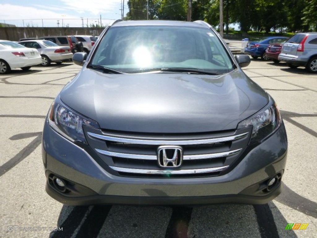 2013 CR-V EX-L AWD - Polished Metal Metallic / Gray photo #8