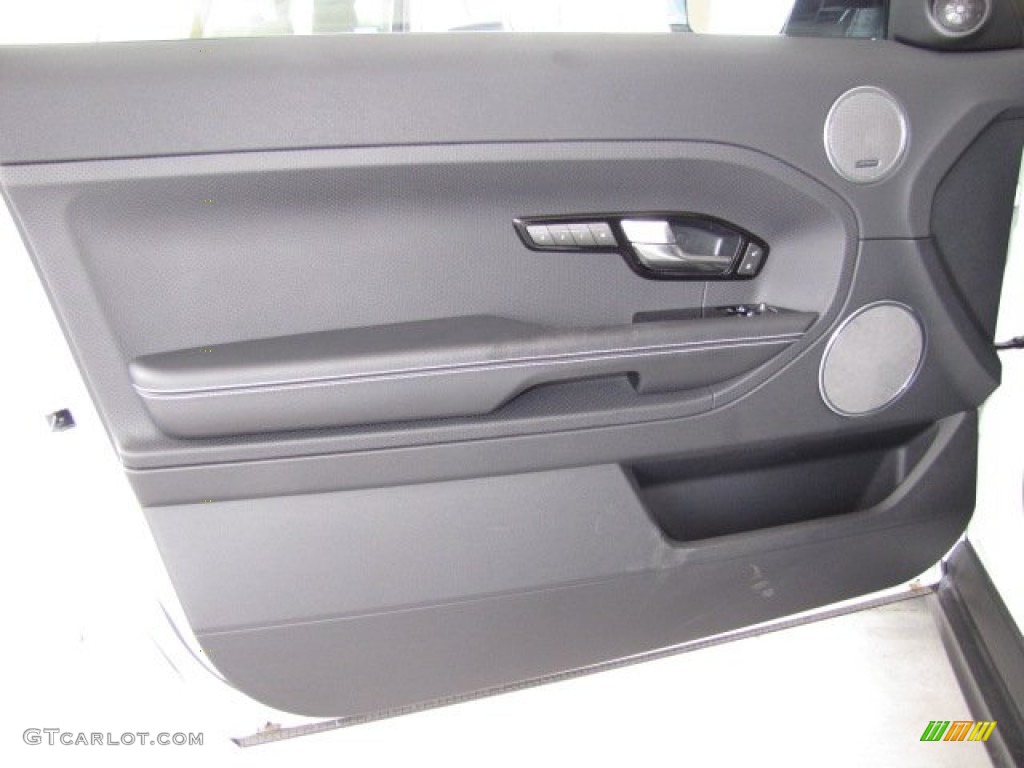 2012 Land Rover Range Rover Evoque Coupe Dynamic Dynamic Ebony/Cirrus Door Panel Photo #84187557