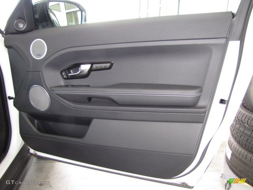 2012 Land Rover Range Rover Evoque Coupe Dynamic Dynamic Ebony/Cirrus Door Panel Photo #84187584
