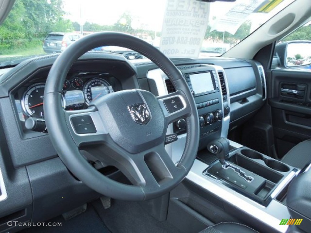 2011 Dodge Ram 1500 Sport Regular Cab 4x4 Dark Slate Gray/Medium Graystone Steering Wheel Photo #84189294