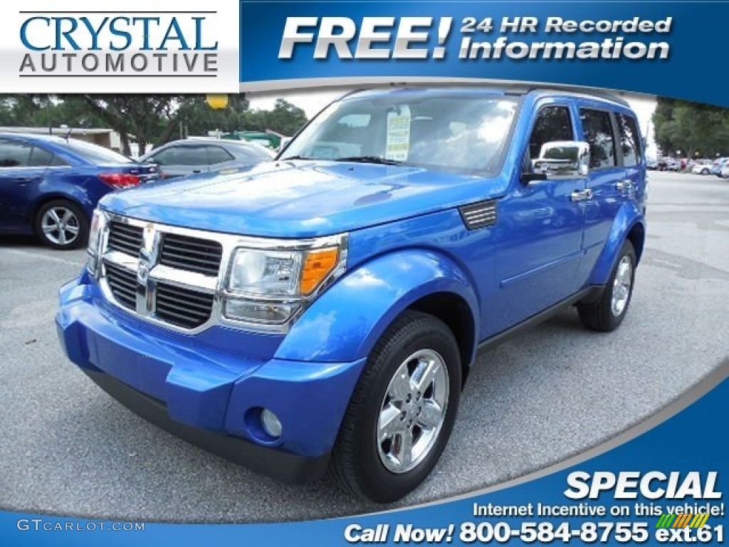 2008 Nitro SXT - Electric Blue Pearl / Dark Slate Gray/Light Slate Gray photo #1