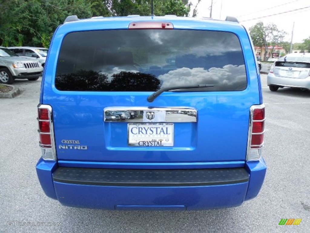 2008 Nitro SXT - Electric Blue Pearl / Dark Slate Gray/Light Slate Gray photo #8