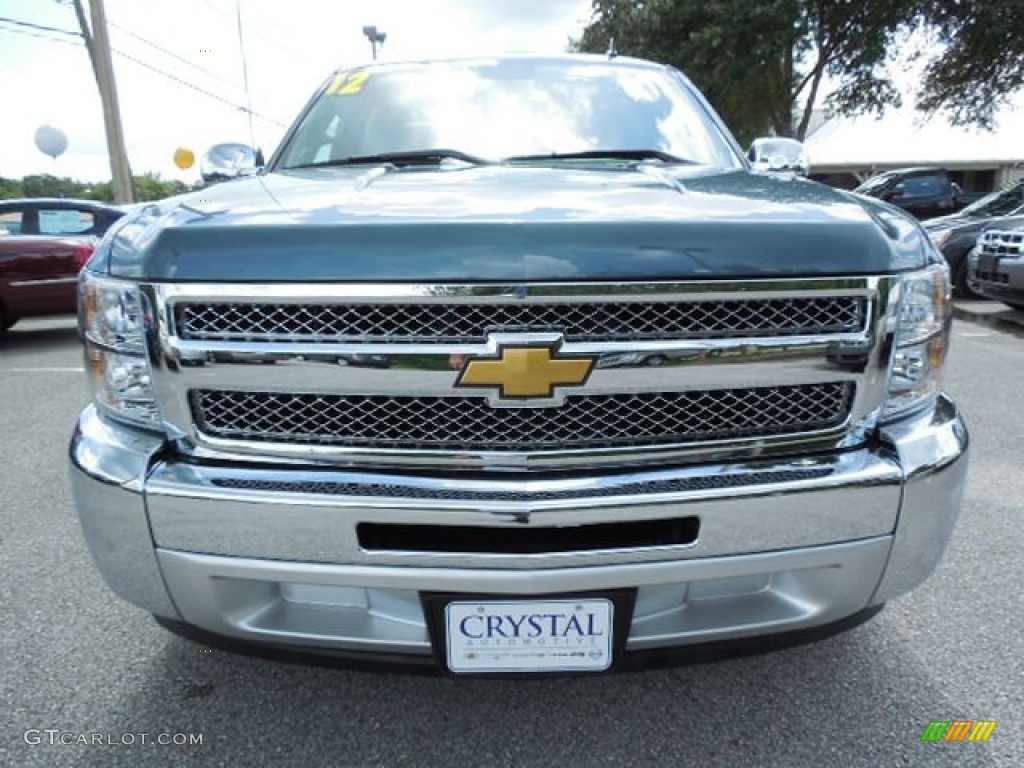 2012 Silverado 1500 LS Crew Cab - Blue Granite Metallic / Dark Titanium photo #13