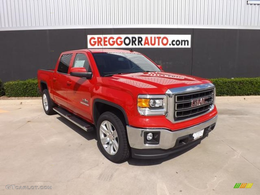 2014 Sierra 1500 SLE Crew Cab - Fire Red / Jet Black photo #1