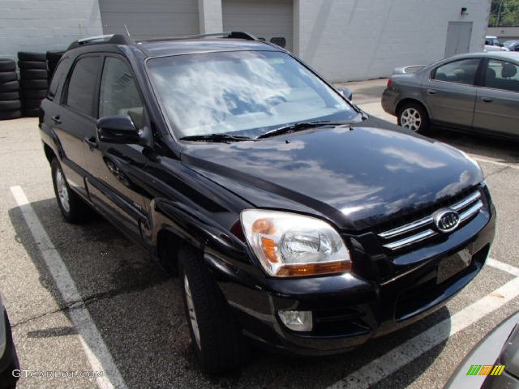 2005 Sportage EX 4WD - Black Cherry / Beige photo #1