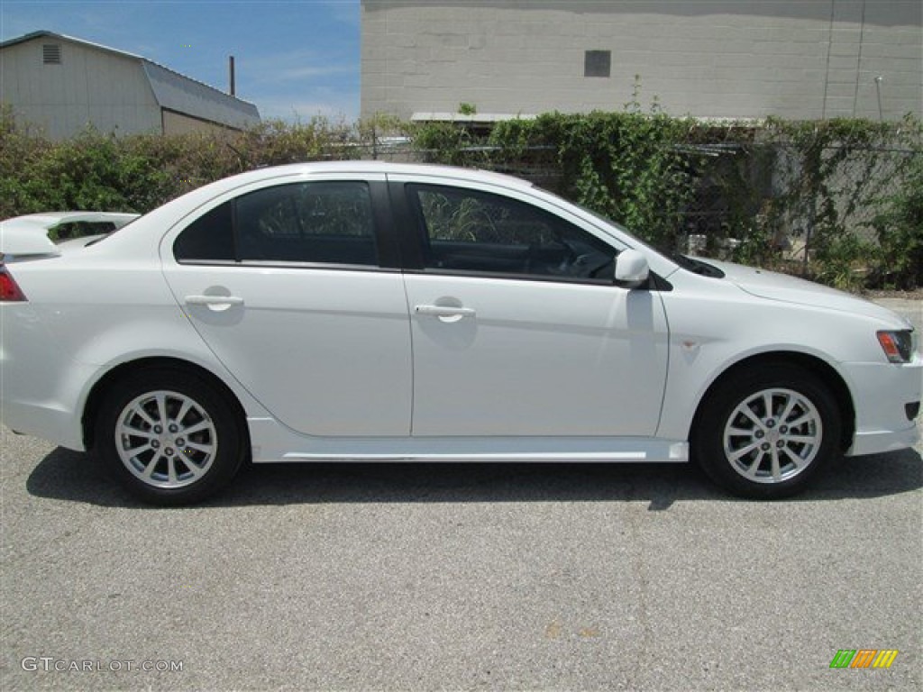 2010 Lancer ES - Wicked White Metallic / Black photo #3