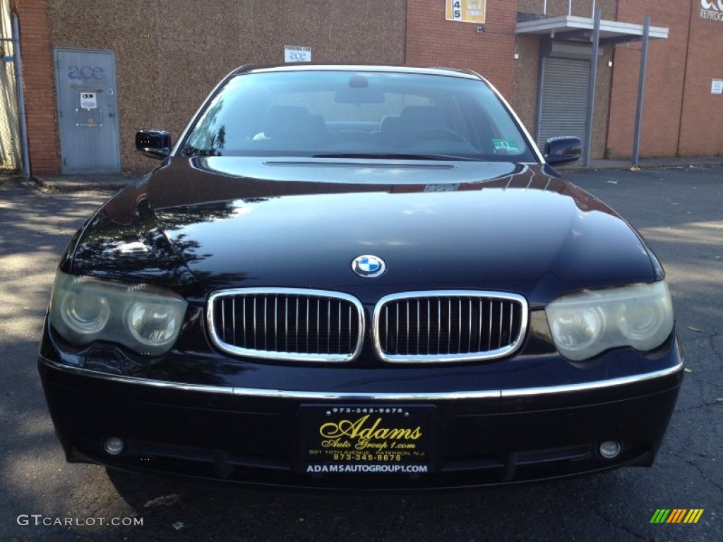 2003 7 Series 745Li Sedan - Jet Black / Black/Black photo #2