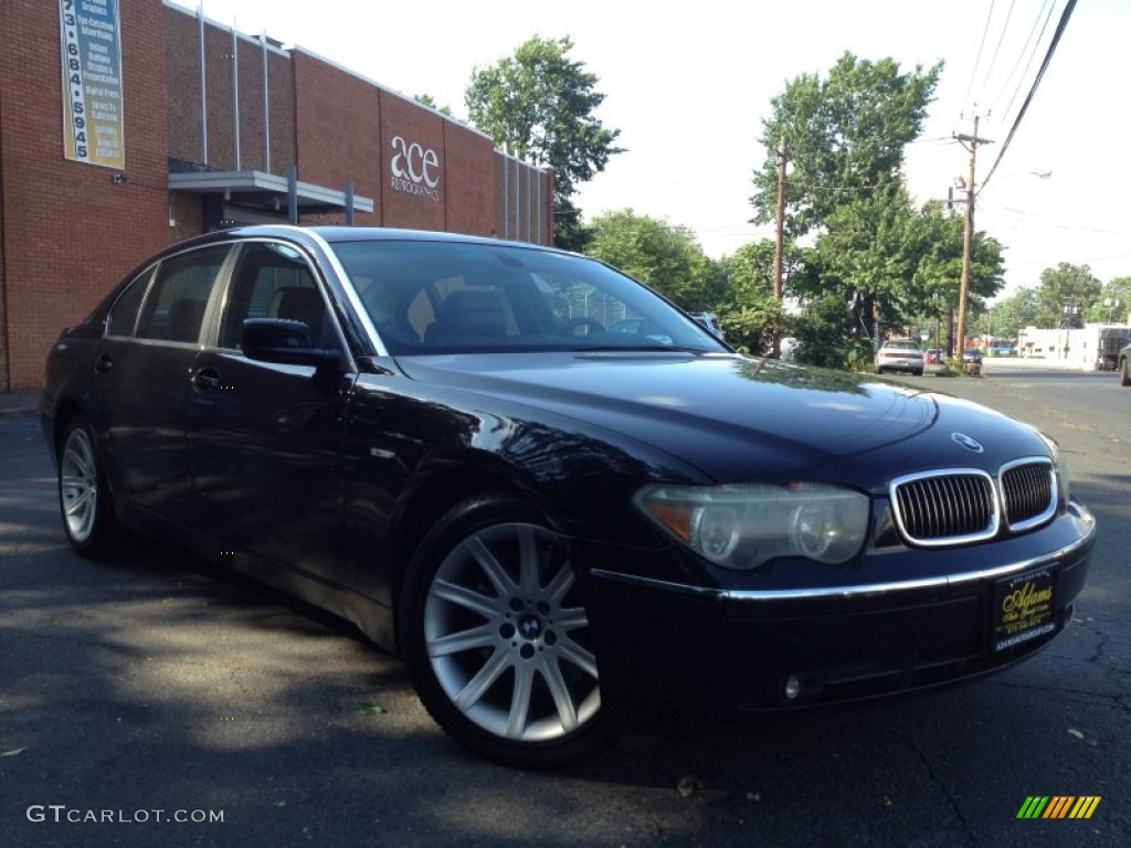 2003 7 Series 745Li Sedan - Jet Black / Black/Black photo #3