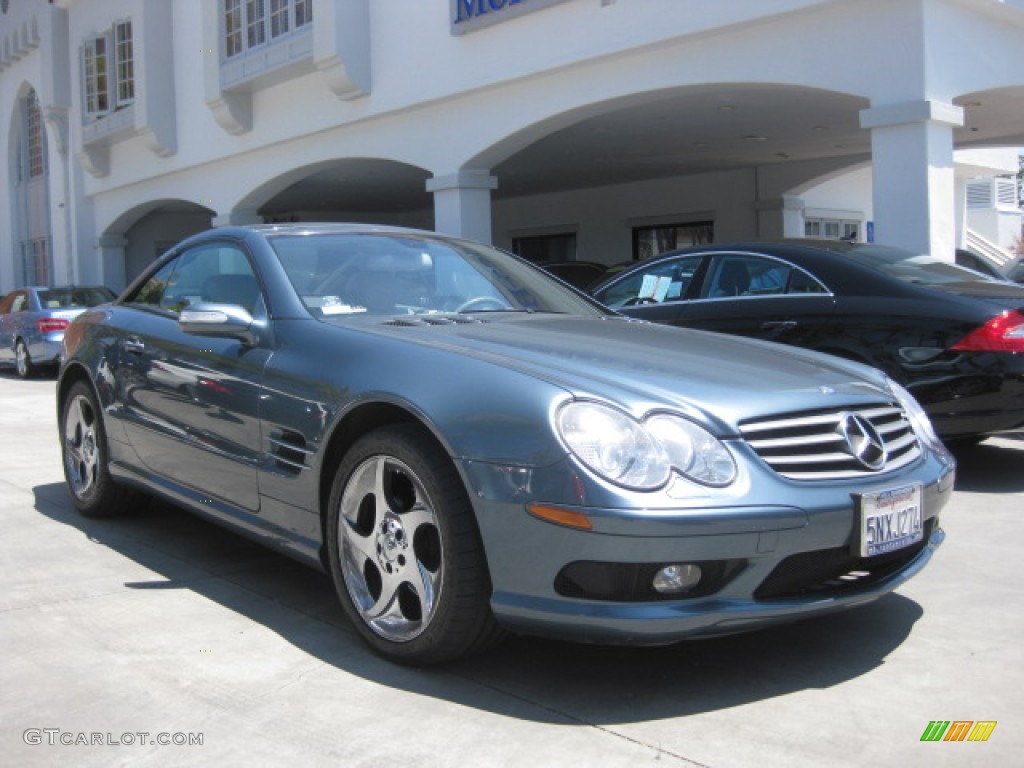 2005 SL 500 Roadster - Aegean Blue Metallic / Ash photo #1