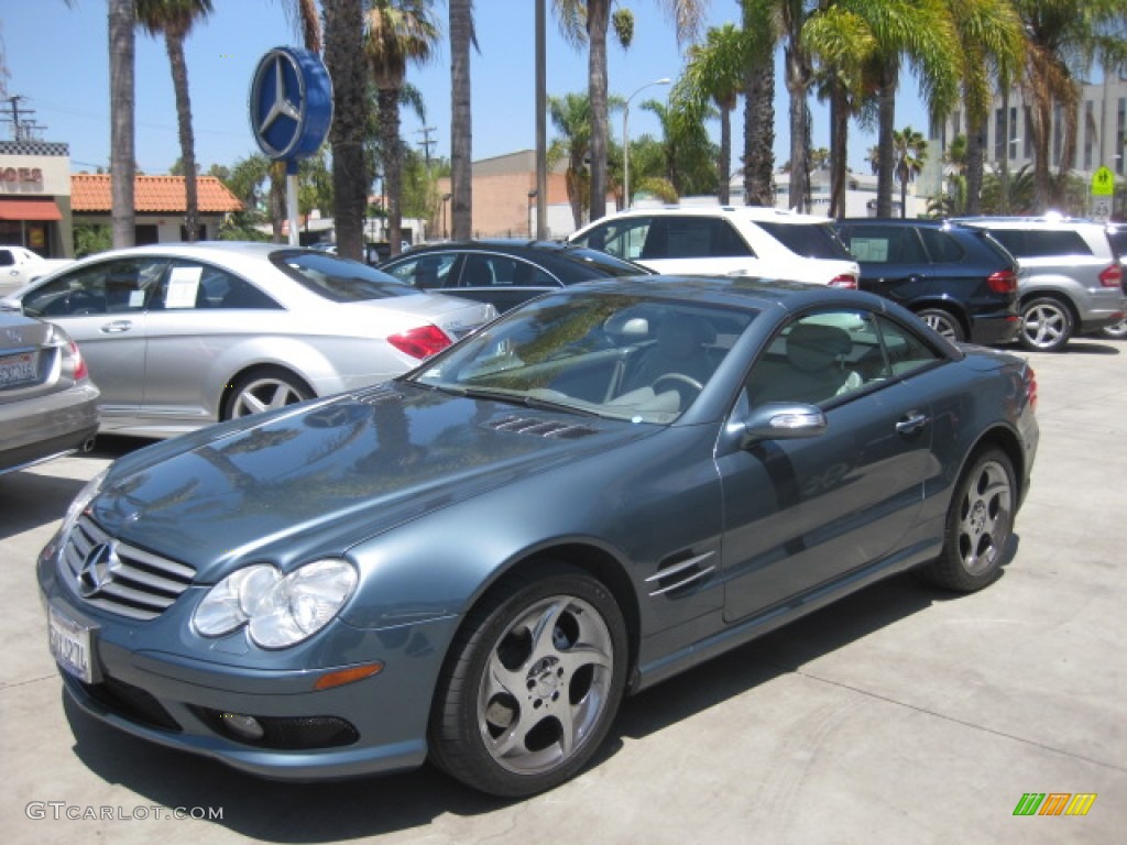 2005 SL 500 Roadster - Aegean Blue Metallic / Ash photo #5