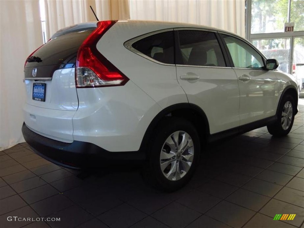 2013 CR-V EX - White Diamond Pearl / Beige photo #3