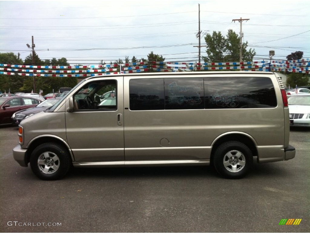 Light Pewter Metallic 2002 Chevrolet Express 1500 LT Passenger Van Exterior Photo #84202850