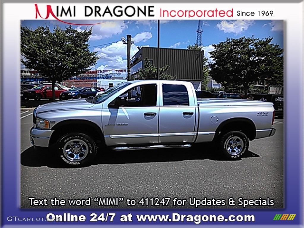 2004 Ram 1500 SLT Quad Cab 4x4 - Bright Silver Metallic / Dark Slate Gray photo #11