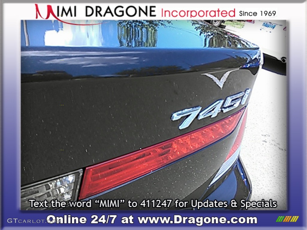 2005 7 Series 745i Sedan - Black Sapphire Metallic / Black/Black photo #12