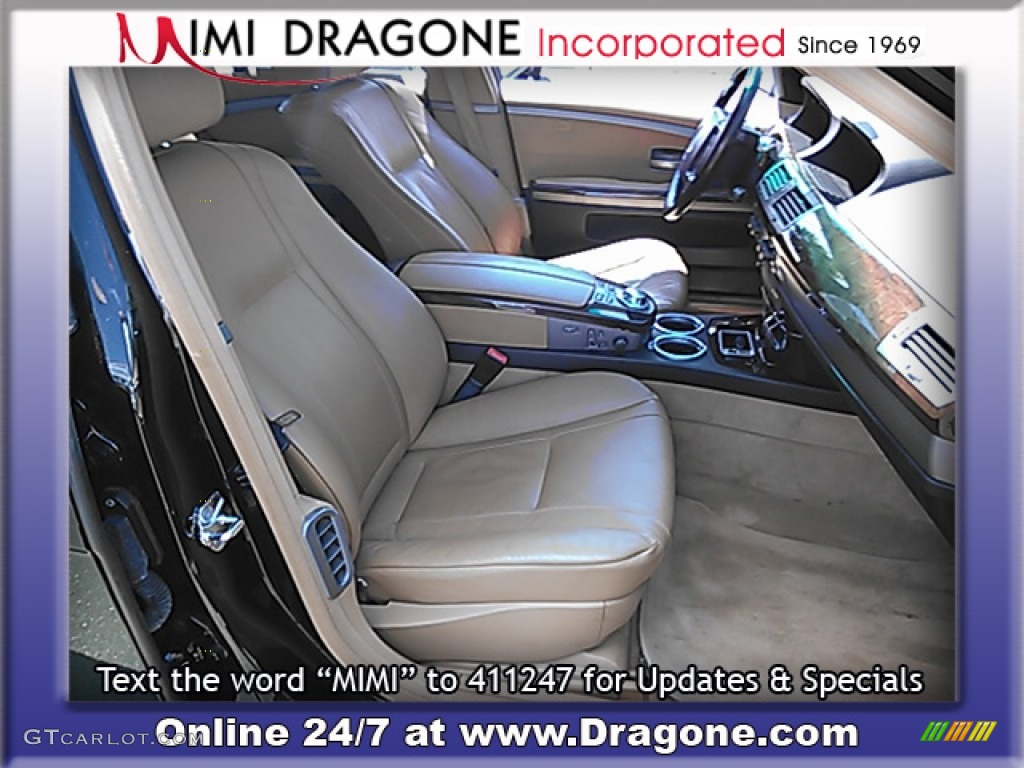 2005 7 Series 745i Sedan - Black Sapphire Metallic / Black/Black photo #13