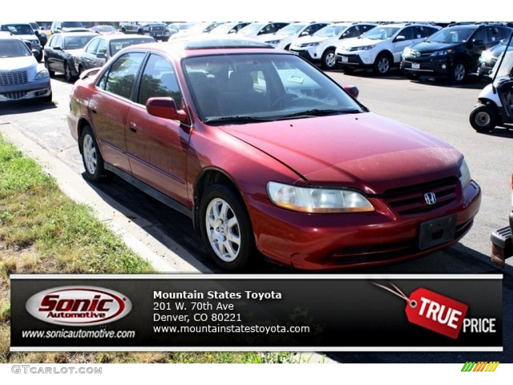 2002 Accord SE Sedan - Firepepper Red Pearl / Ivory photo #1