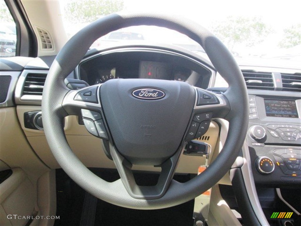 2014 Ford Fusion SE Dune Steering Wheel Photo #84206756