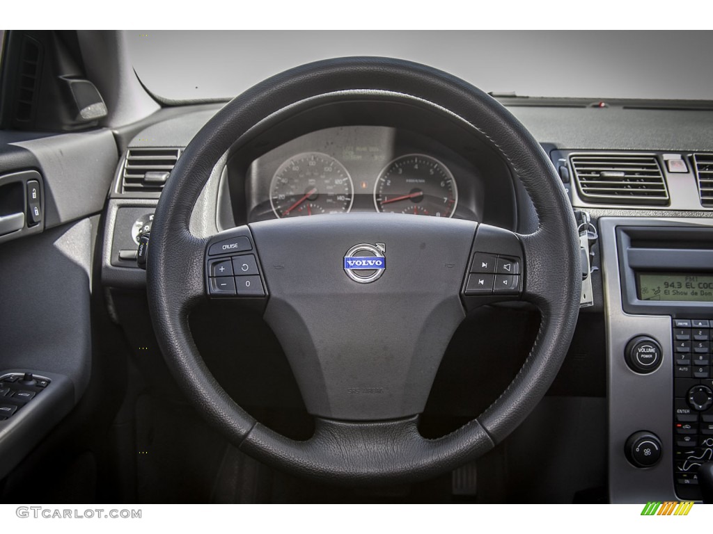 2007 Volvo S40 2.4i Off-Black Steering Wheel Photo #84206810