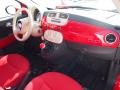 Tessuto Rosso/Avorio (Red/Ivory) 2012 Fiat 500 Pop Dashboard