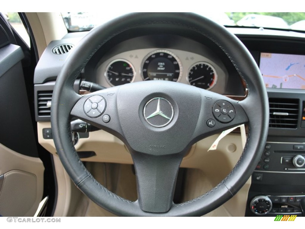2011 Mercedes-Benz GLK 350 4Matic Almond/Black Steering Wheel Photo #84210260