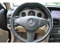 2011 Mercedes-Benz GLK Almond/Black Interior Steering Wheel Photo