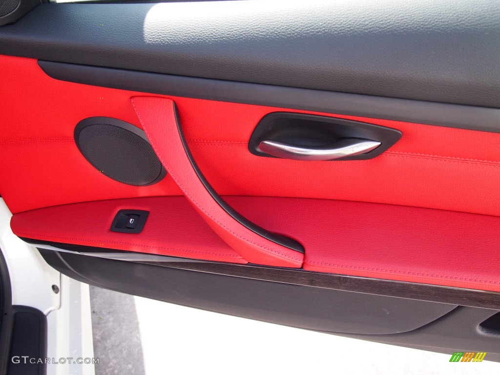 2011 3 Series 328i Convertible - Mineral White Metallic / Coral Red/Black Dakota Leather photo #6