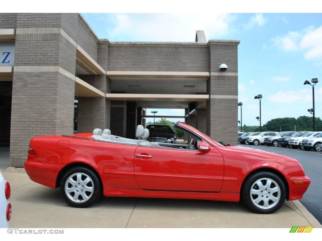 2001 CLK 320 Cabriolet - Magma Red / Ash photo #2