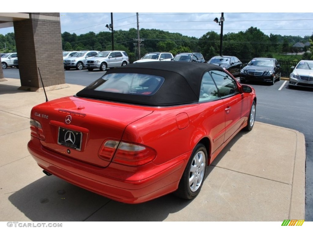 2001 CLK 320 Cabriolet - Magma Red / Ash photo #4