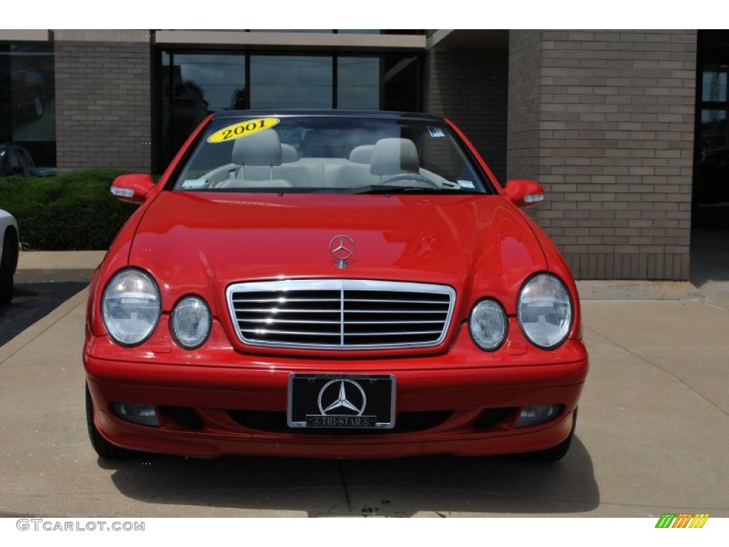 2001 CLK 320 Cabriolet - Magma Red / Ash photo #10