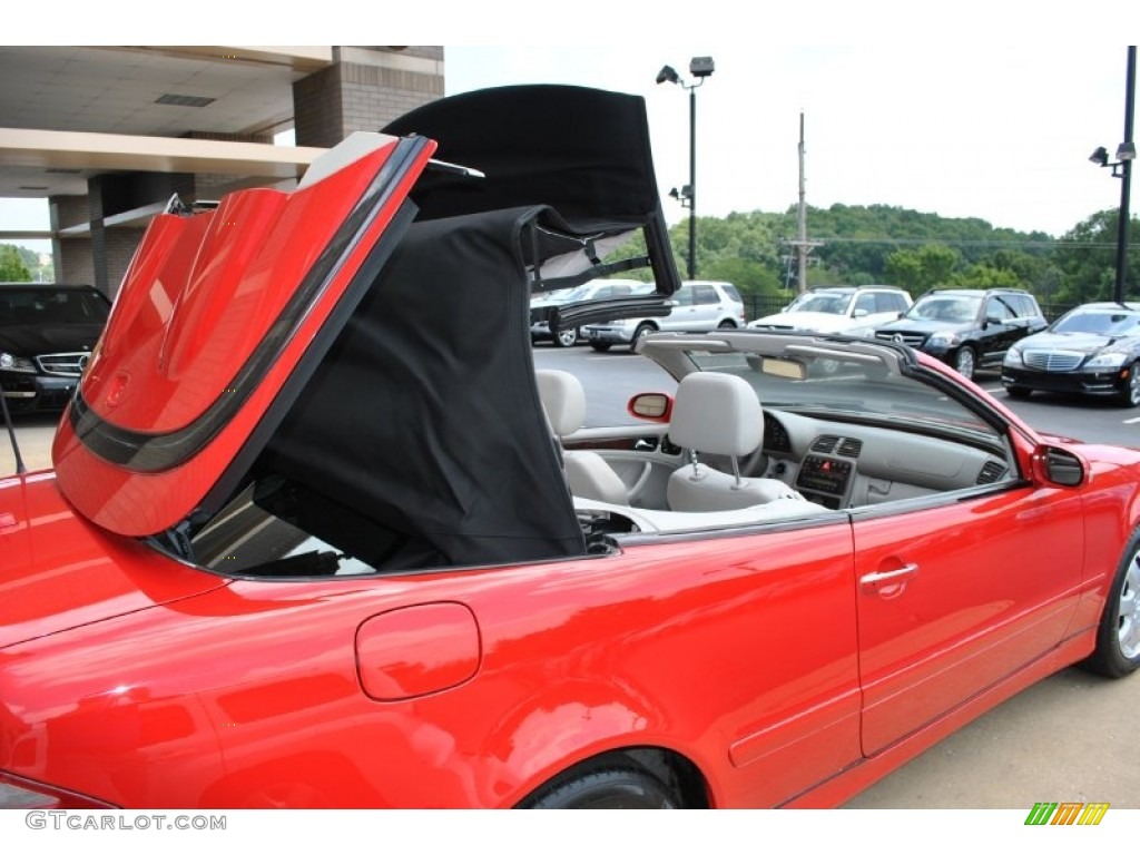 2001 CLK 320 Cabriolet - Magma Red / Ash photo #14