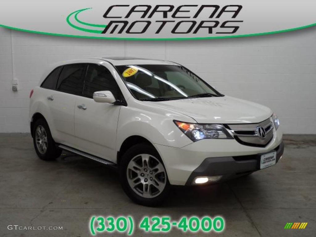 2007 MDX Technology - Aspen White Pearl / Parchment photo #1