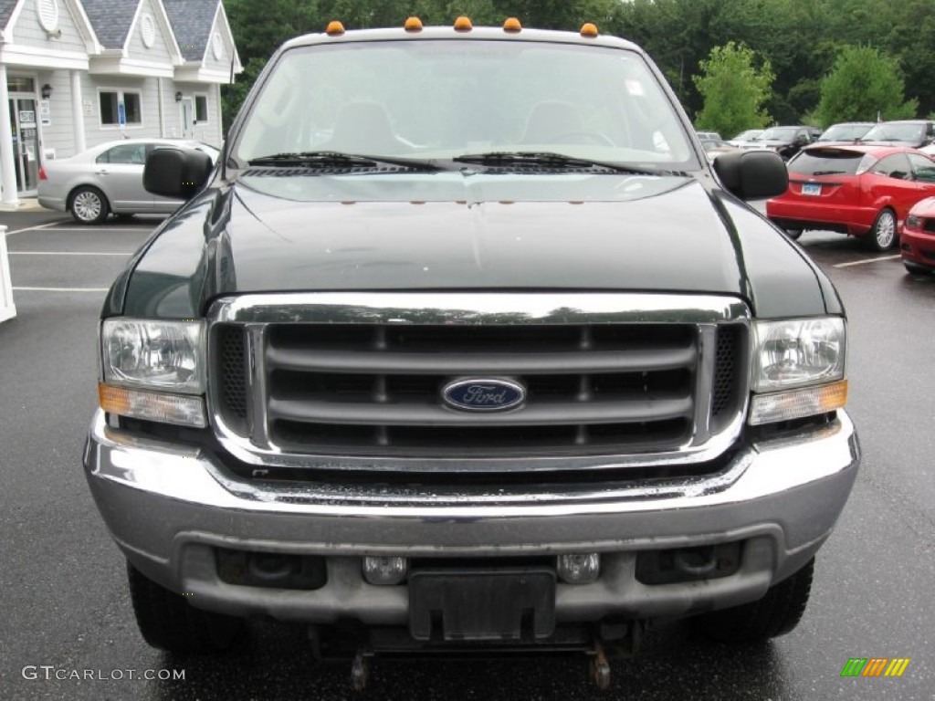 2003 F350 Super Duty XL Regular Cab 4x4 - Dark Highland Green Metallic / Medium Parchment photo #2