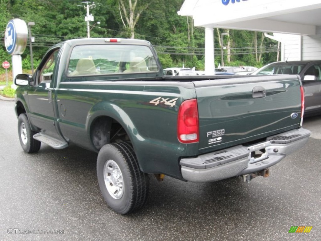 2003 F350 Super Duty XL Regular Cab 4x4 - Dark Highland Green Metallic / Medium Parchment photo #5