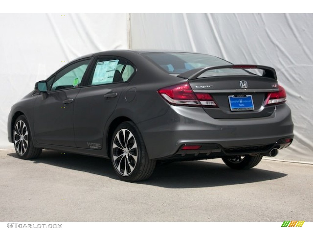 2013 Civic Si Sedan - Polished Metal Metallic / Black photo #2