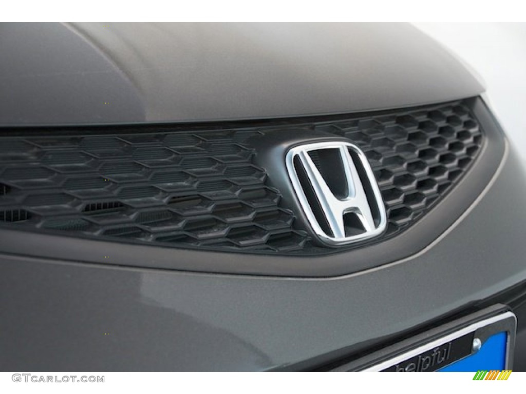 2013 Civic LX Coupe - Polished Metal Metallic / Black photo #6