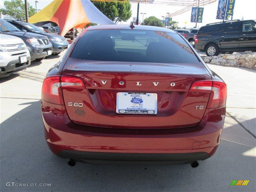 2012 S60 T5 - Flamenco Red Metallic / Off Black/Anthracite Black photo #4