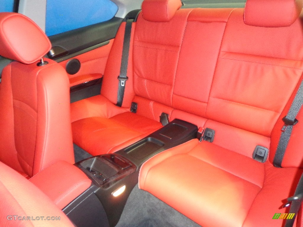 2011 3 Series 335i xDrive Coupe - Jet Black / Coral Red/Black Dakota Leather photo #17