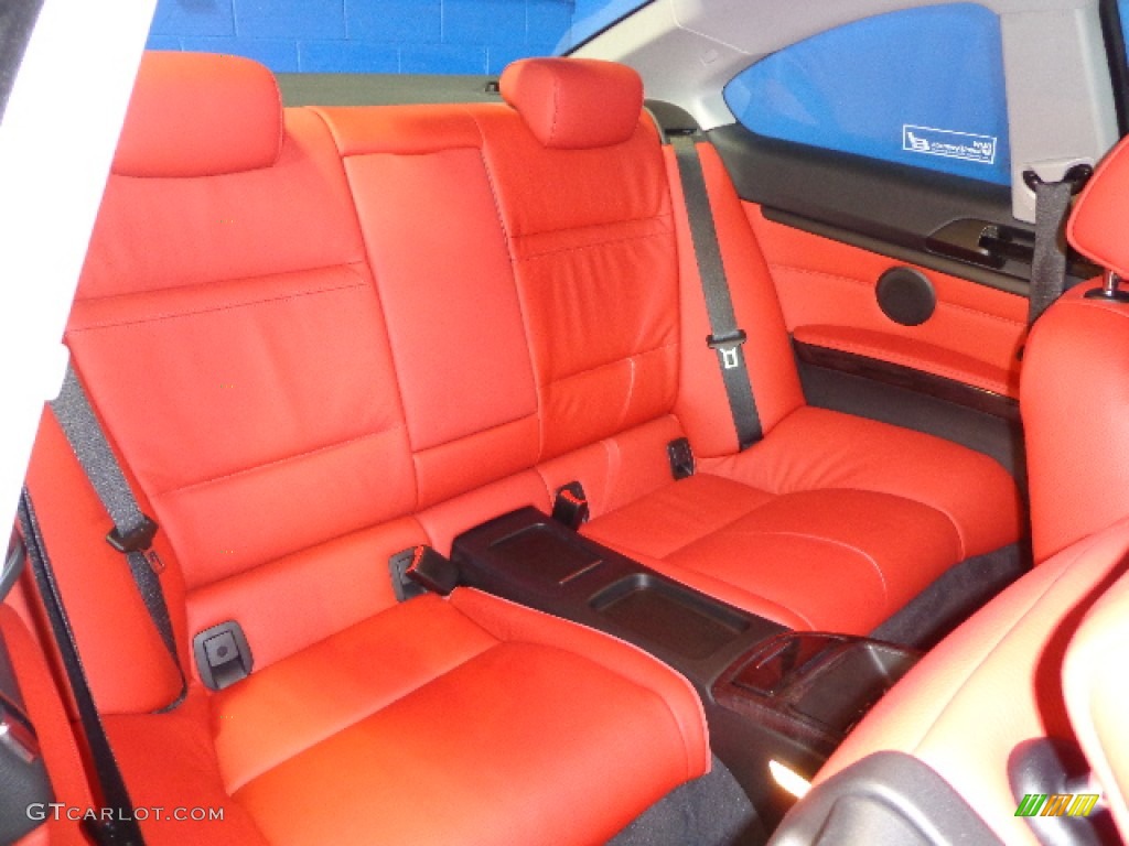 2011 3 Series 335i xDrive Coupe - Jet Black / Coral Red/Black Dakota Leather photo #22