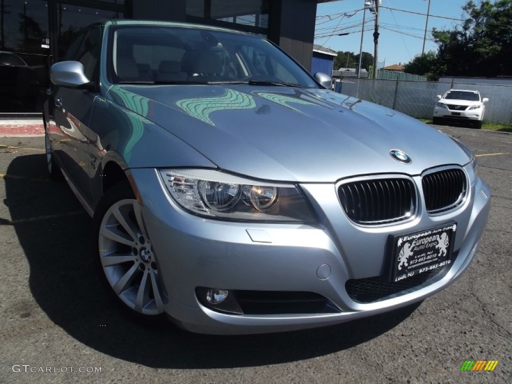 2011 3 Series 328i xDrive Sedan - Blue Water Metallic / Oyster/Black Dakota Leather photo #2