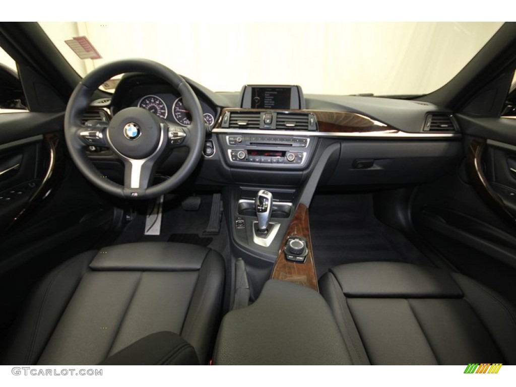 2013 BMW 3 Series 328i Sedan Black Dashboard Photo #84218255