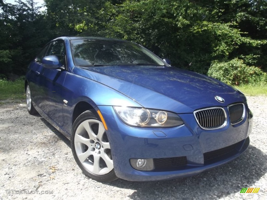 2010 3 Series 328i xDrive Coupe - Montego Blue Metallic / Black photo #2