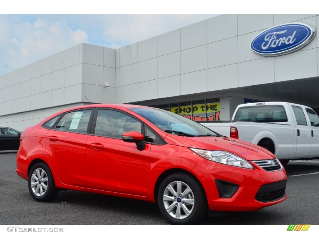 Race Red Ford Fiesta