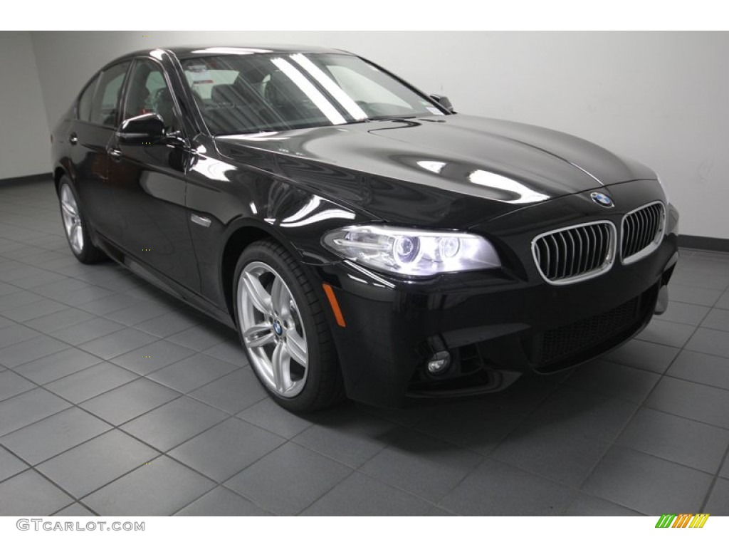 2014 5 Series 535i Sedan - Jet Black / Black photo #1