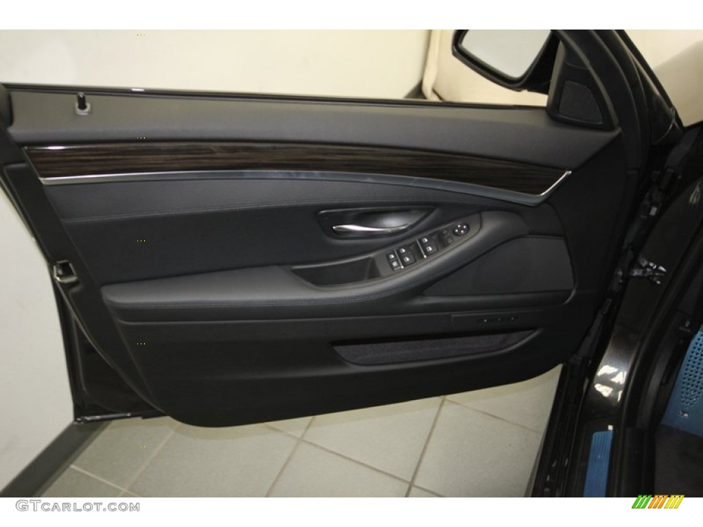 2014 BMW 5 Series 535i Sedan Black Door Panel Photo #84222497