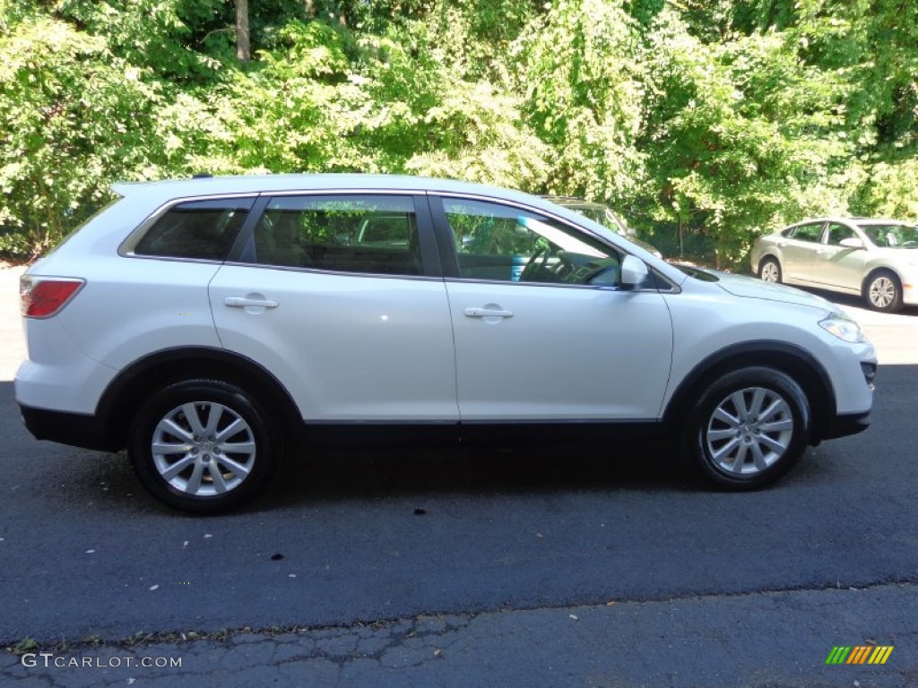 2010 CX-9 Touring AWD - Crystal White Pearl Mica / Sand photo #4