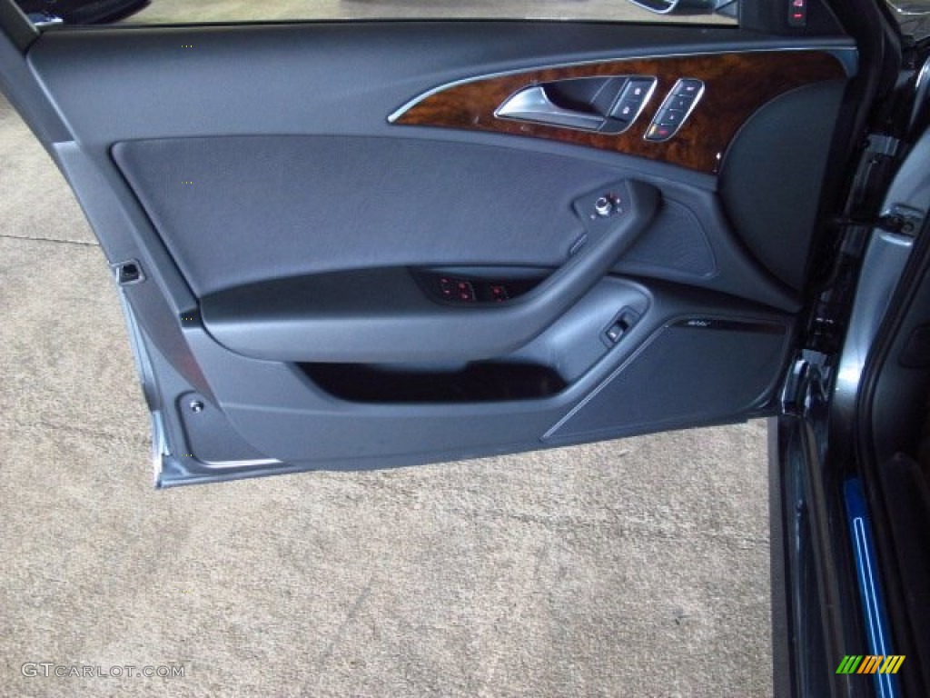 2014 Audi A6 3.0T quattro Sedan Black Door Panel Photo #84223517