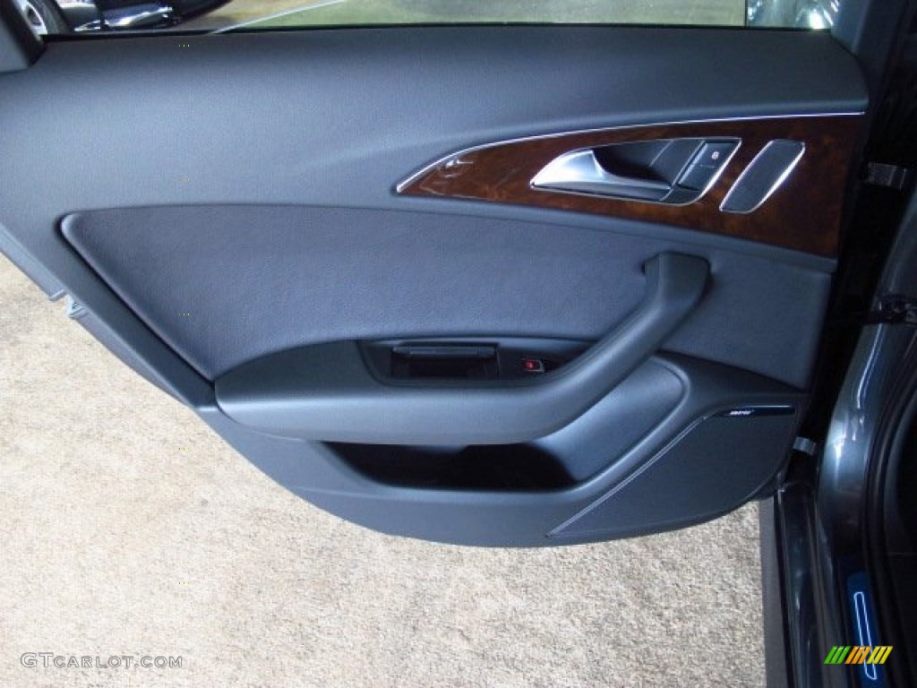2014 Audi A6 3.0T quattro Sedan Black Door Panel Photo #84223559