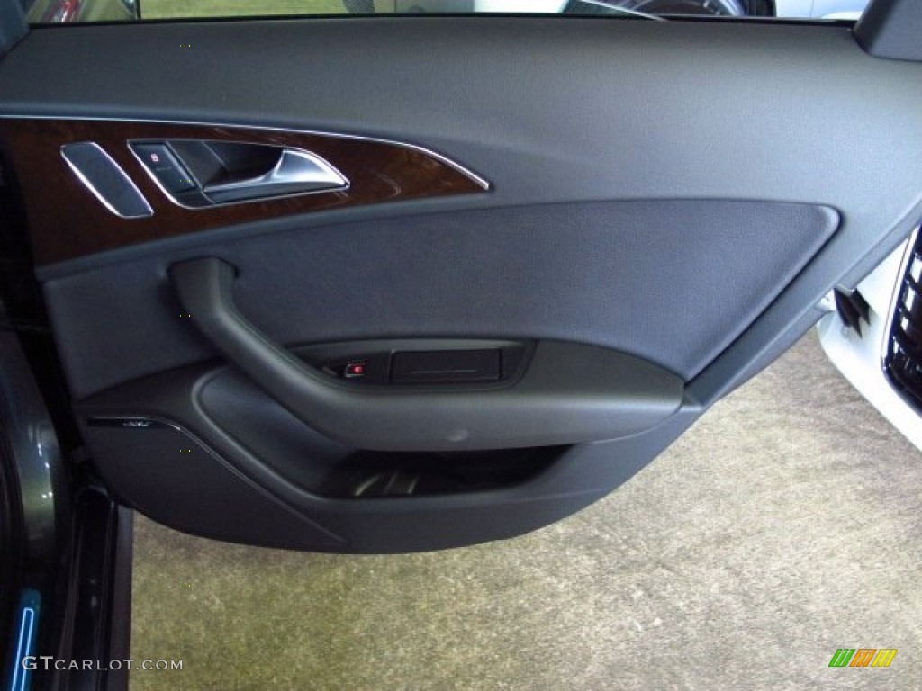 2014 Audi A6 3.0T quattro Sedan Black Door Panel Photo #84223607