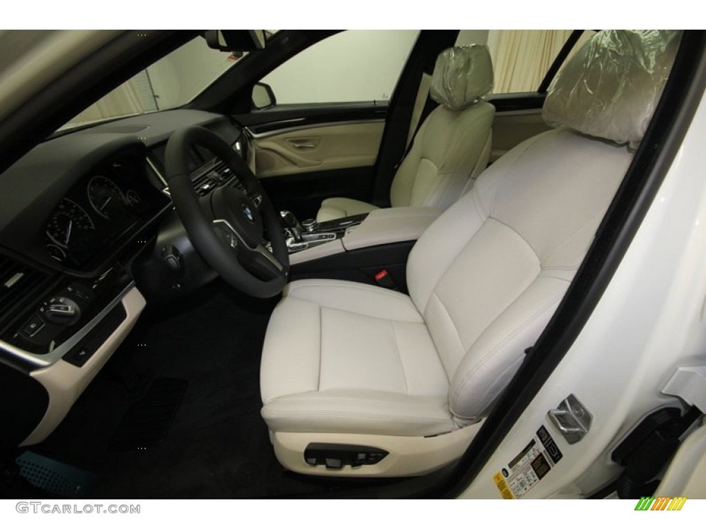 2014 5 Series 535i Sedan - Alpine White / Ivory White/Black photo #3