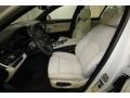 2014 BMW 5 Series Ivory White/Black Interior Front Seat Photo